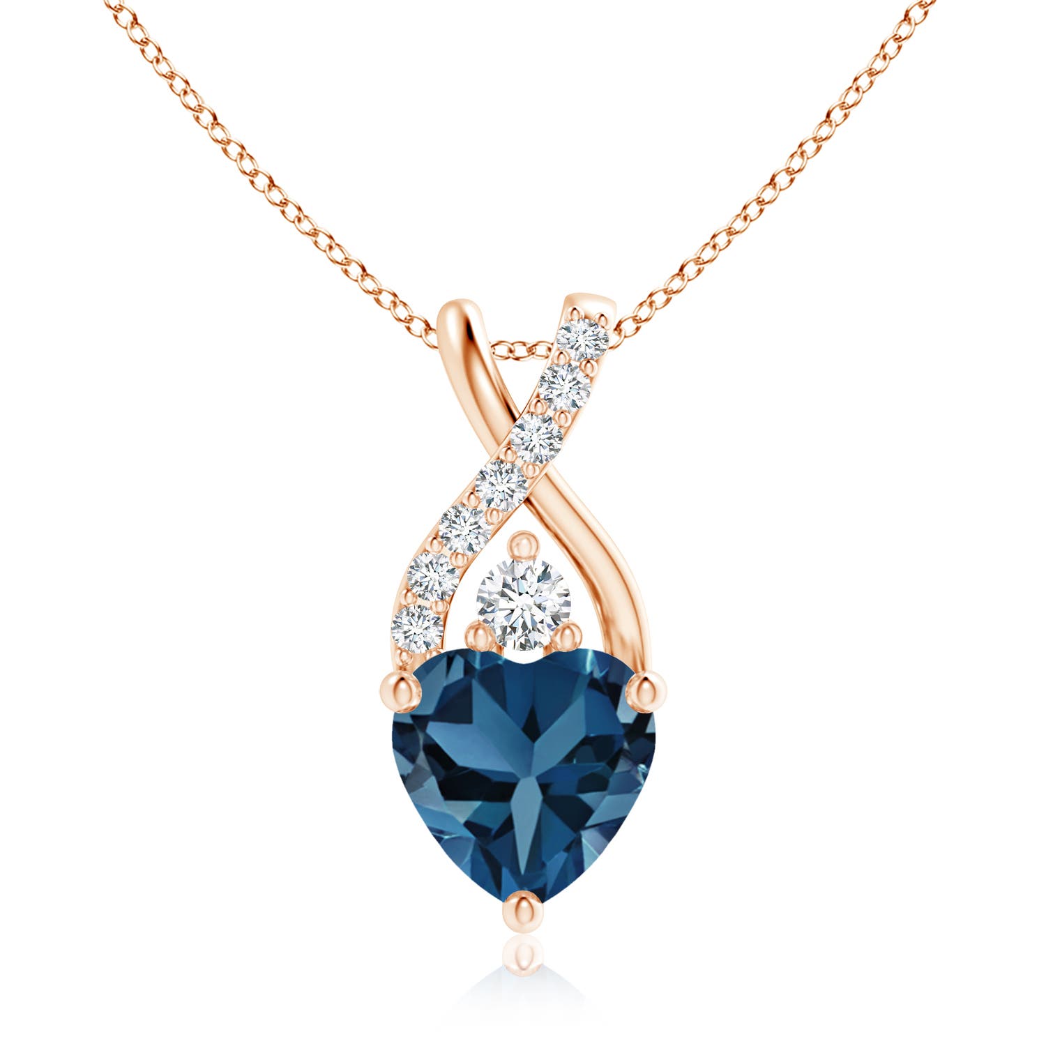 AA - London Blue Topaz / 1.63 CT / 14 KT Rose Gold