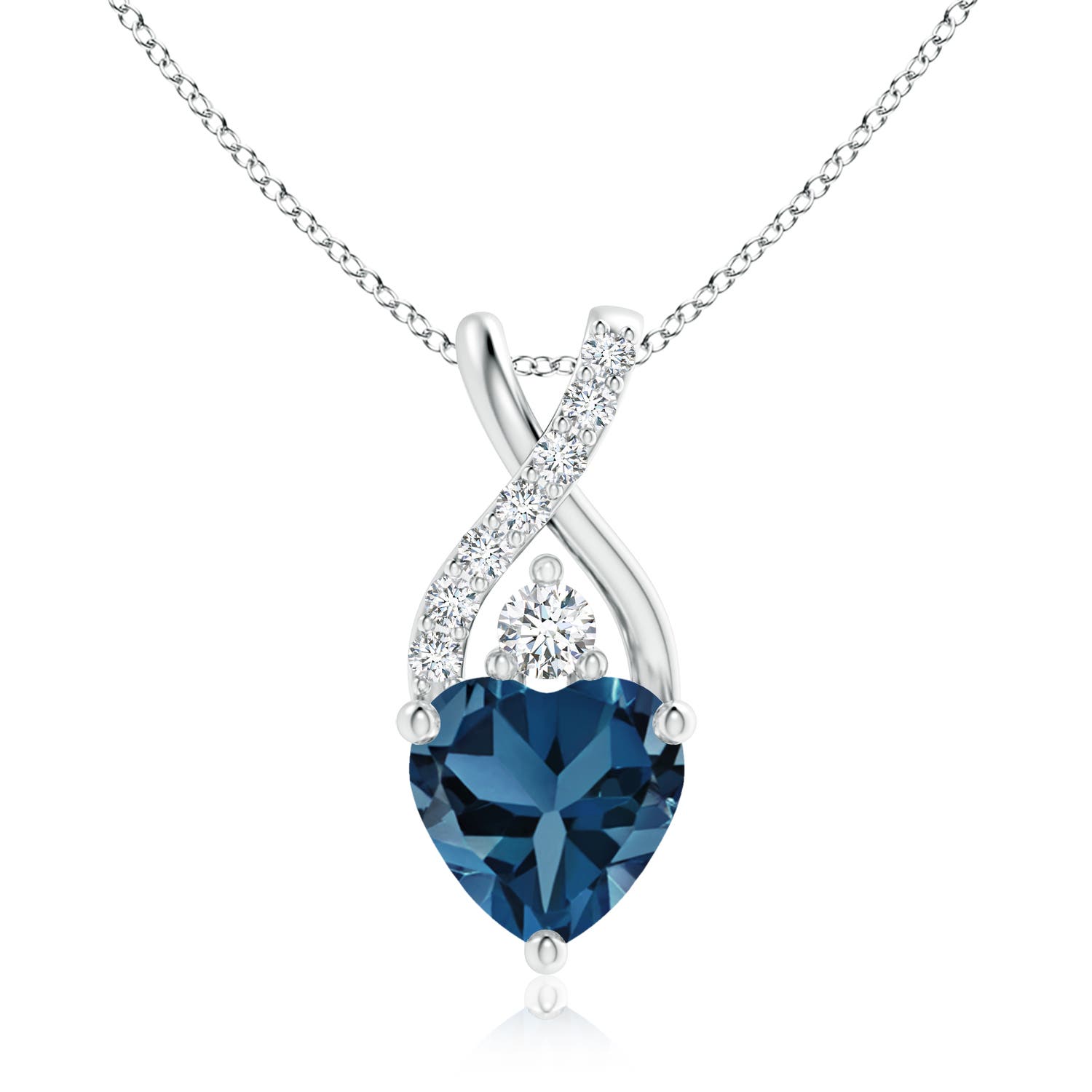 AA - London Blue Topaz / 1.63 CT / 14 KT White Gold