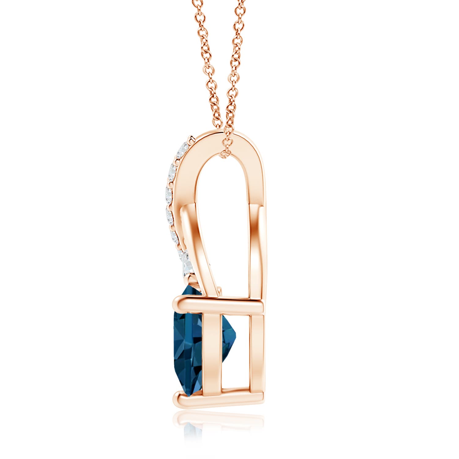 AAAA - London Blue Topaz / 1.63 CT / 14 KT Rose Gold