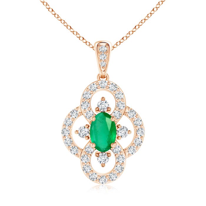 A - Emerald / 0.71 CT / 14 KT Rose Gold