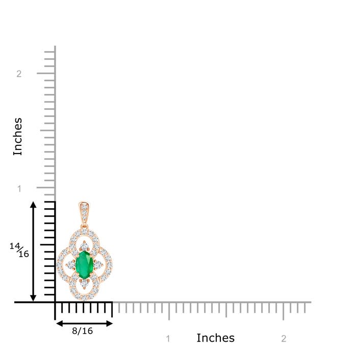 A - Emerald / 0.71 CT / 14 KT Rose Gold