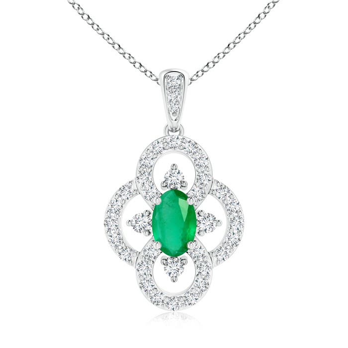 A - Emerald / 0.71 CT / 14 KT White Gold