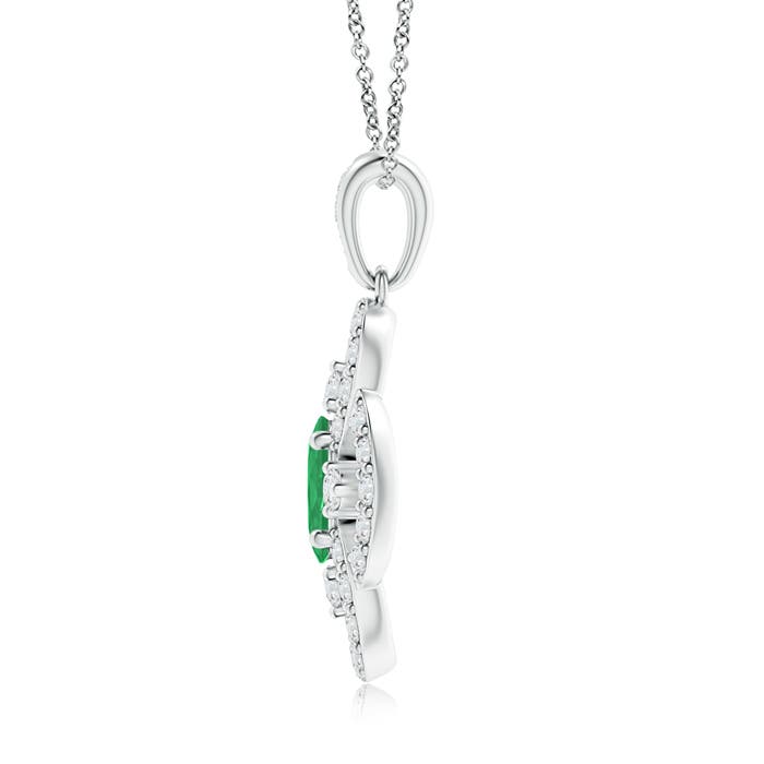 A - Emerald / 0.71 CT / 14 KT White Gold