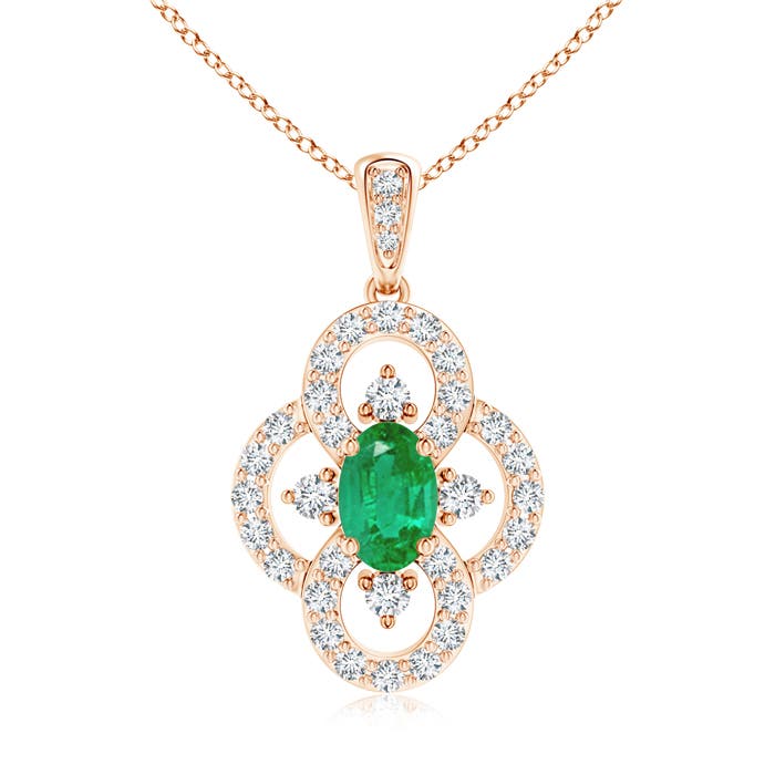 AA - Emerald / 0.71 CT / 14 KT Rose Gold