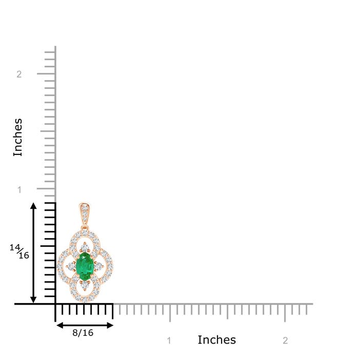 AA - Emerald / 0.71 CT / 14 KT Rose Gold