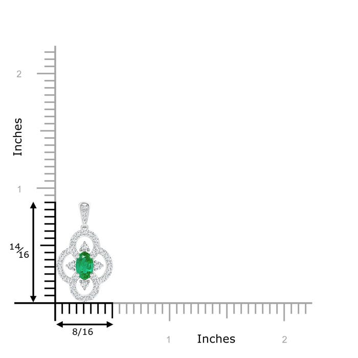 AA - Emerald / 0.71 CT / 14 KT White Gold