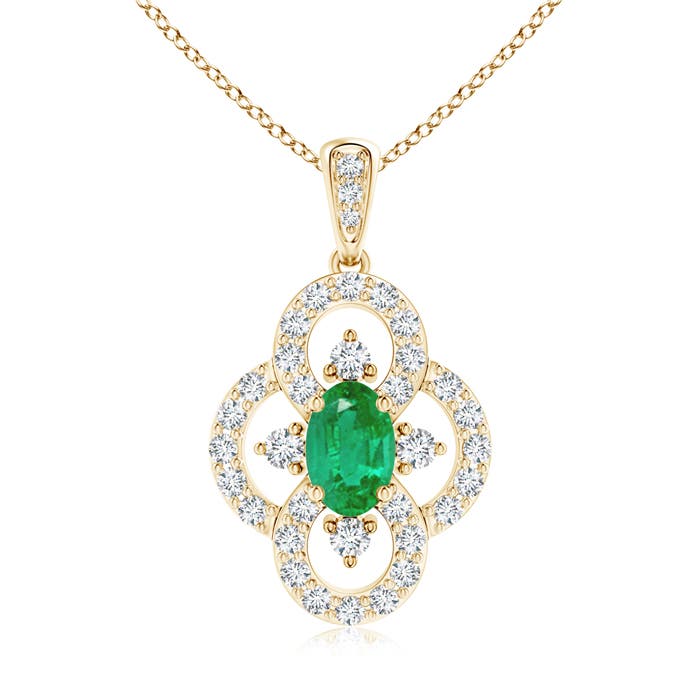 AA - Emerald / 0.71 CT / 14 KT Yellow Gold