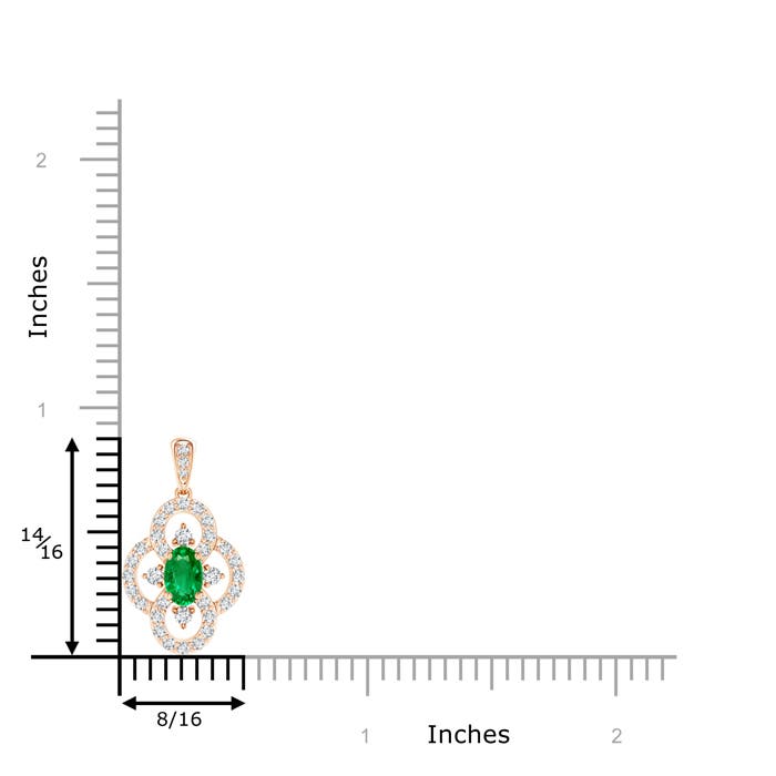 AAA - Emerald / 0.71 CT / 14 KT Rose Gold