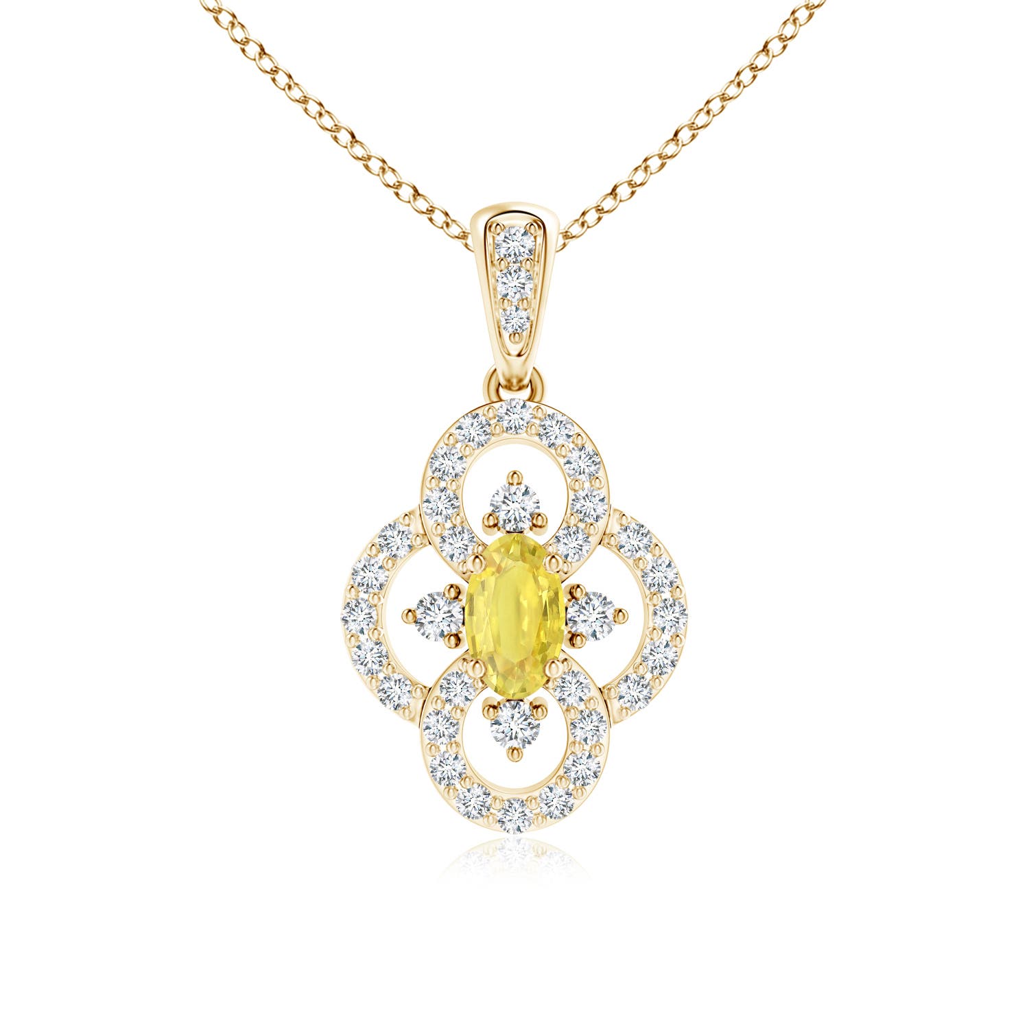 A - Yellow Sapphire / 0.57 CT / 14 KT Yellow Gold