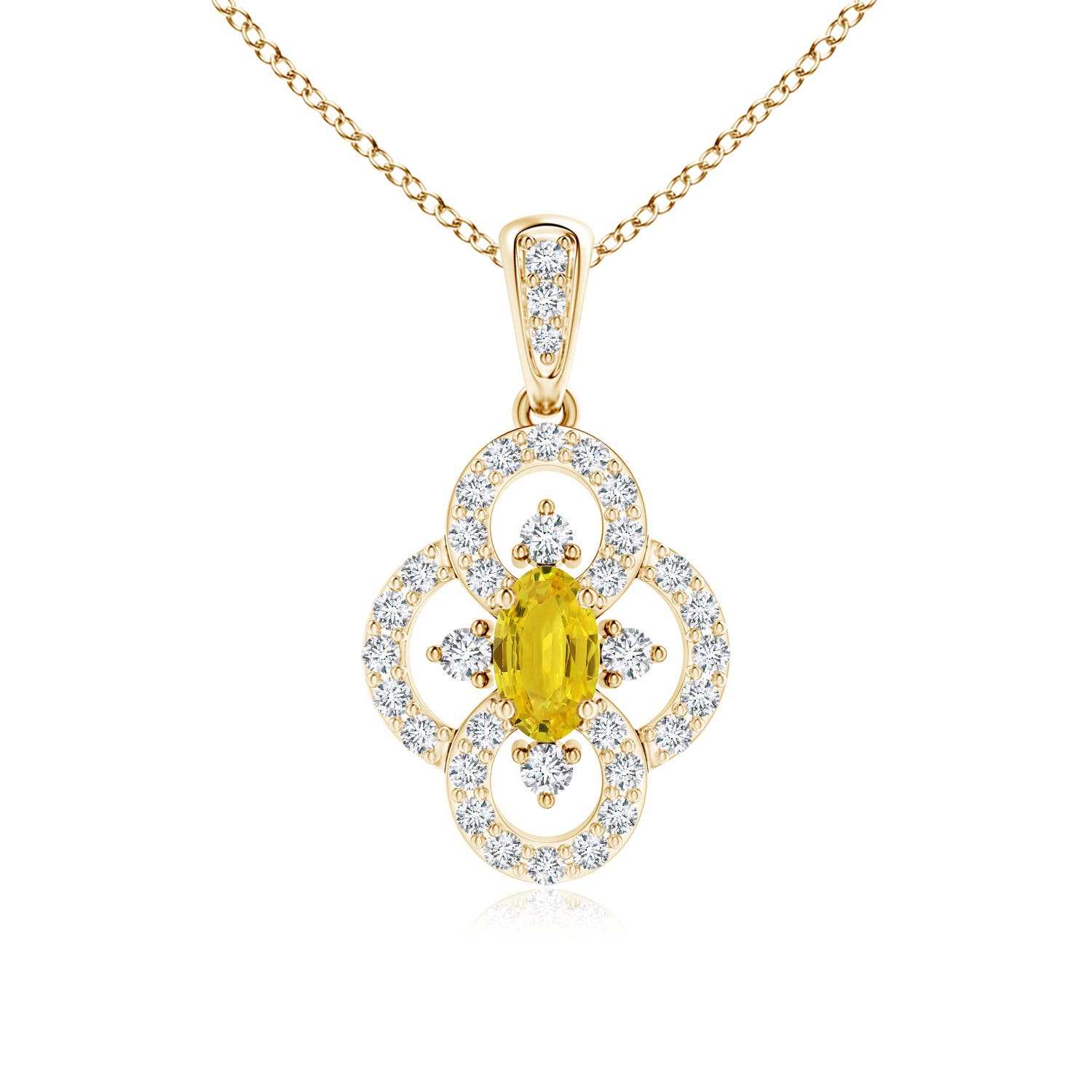 AAA - Yellow Sapphire / 0.57 CT / 14 KT Yellow Gold