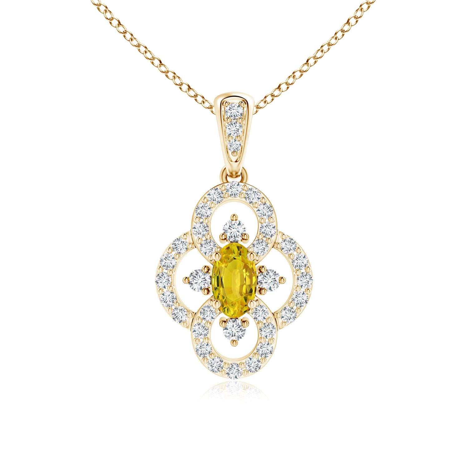 AAAA - Yellow Sapphire / 0.57 CT / 14 KT Yellow Gold