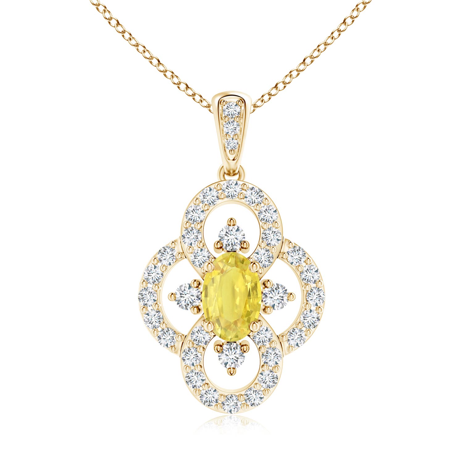 A - Yellow Sapphire / 0.97 CT / 14 KT Yellow Gold