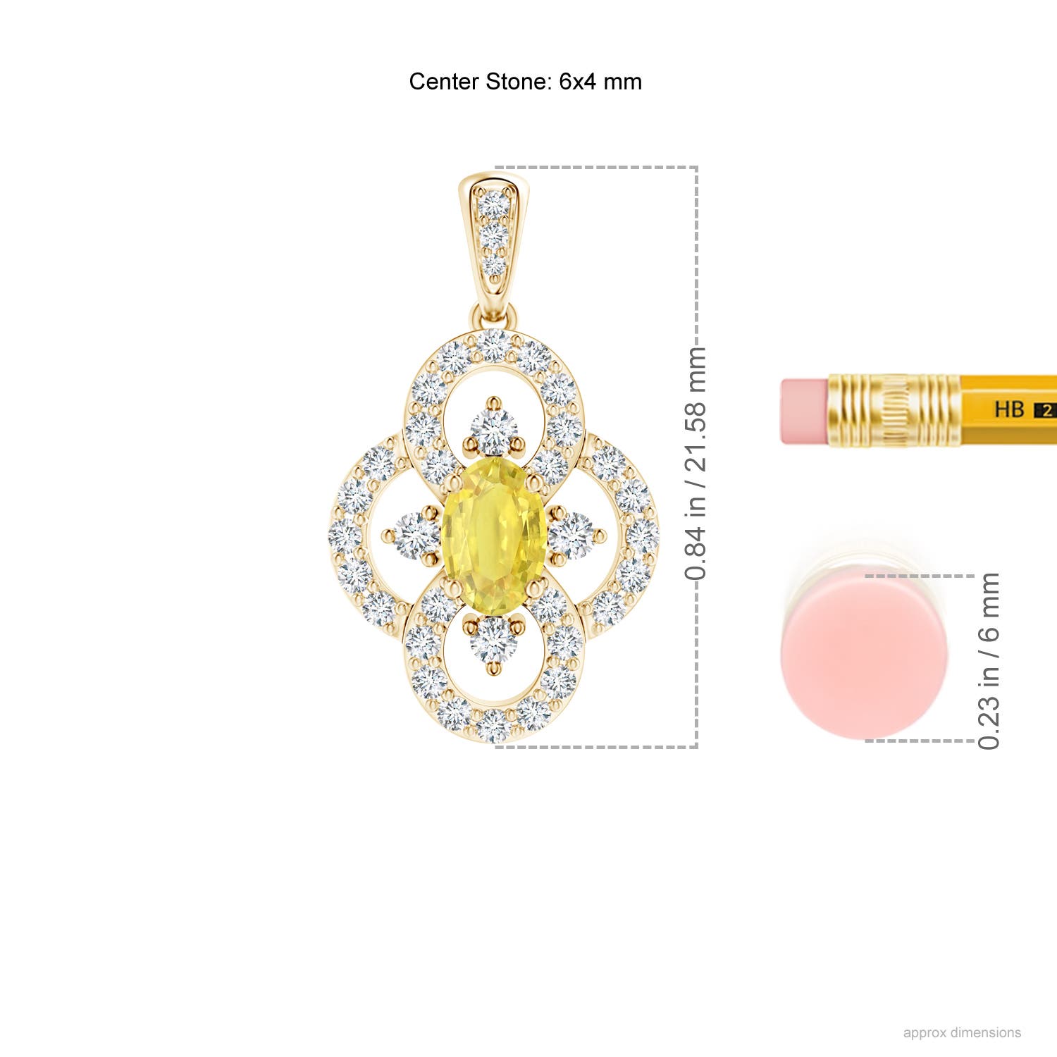 A - Yellow Sapphire / 0.97 CT / 14 KT Yellow Gold