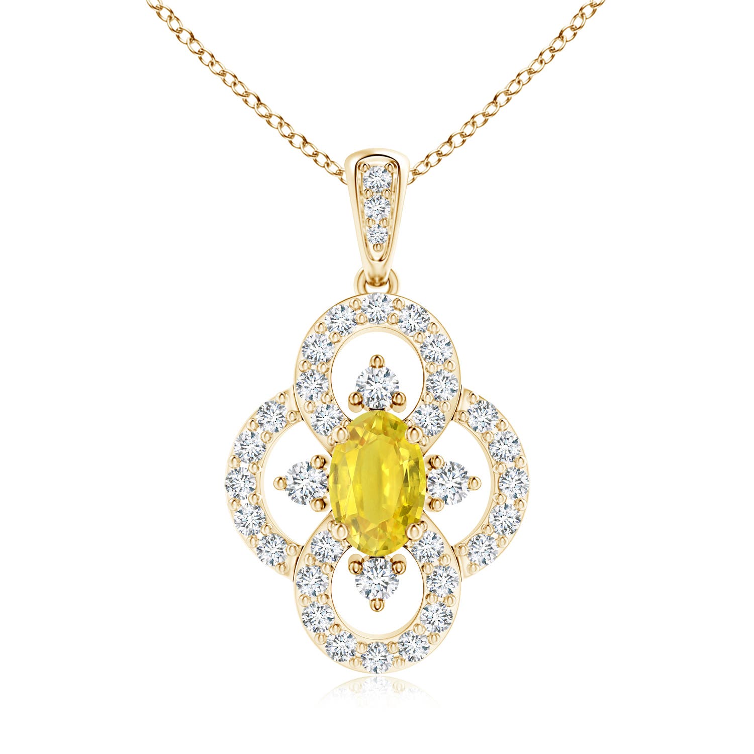 AA - Yellow Sapphire / 0.97 CT / 14 KT Yellow Gold