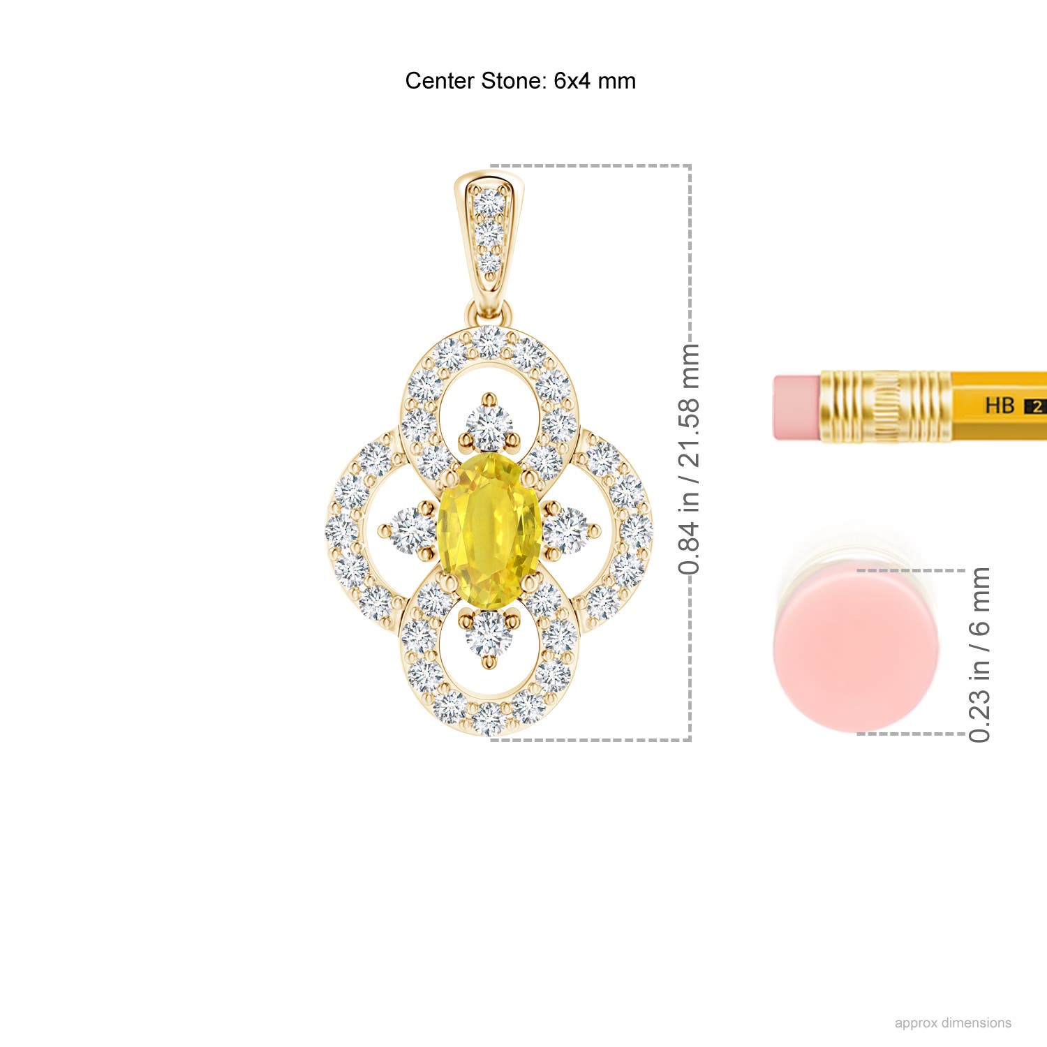 AA - Yellow Sapphire / 0.97 CT / 14 KT Yellow Gold