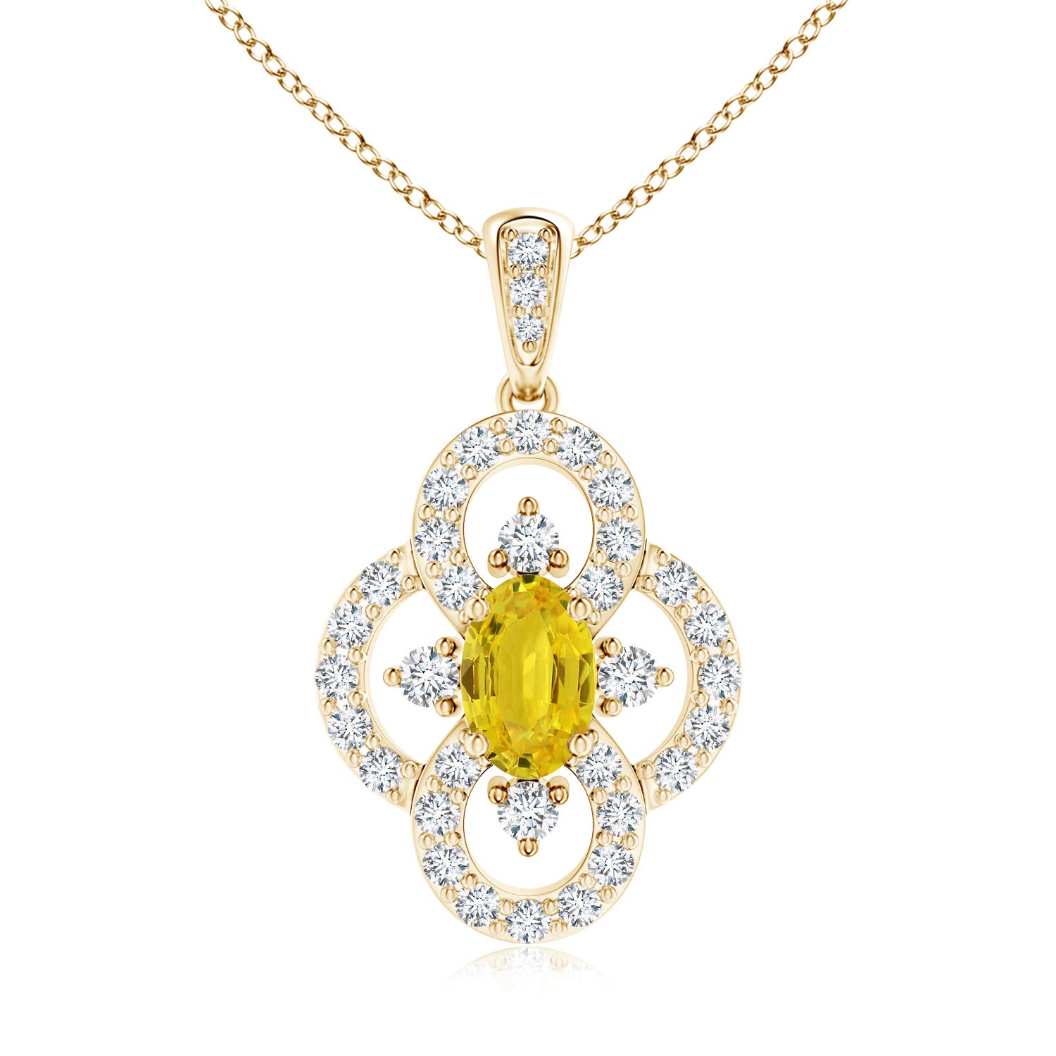 AAA - Yellow Sapphire / 0.97 CT / 14 KT Yellow Gold