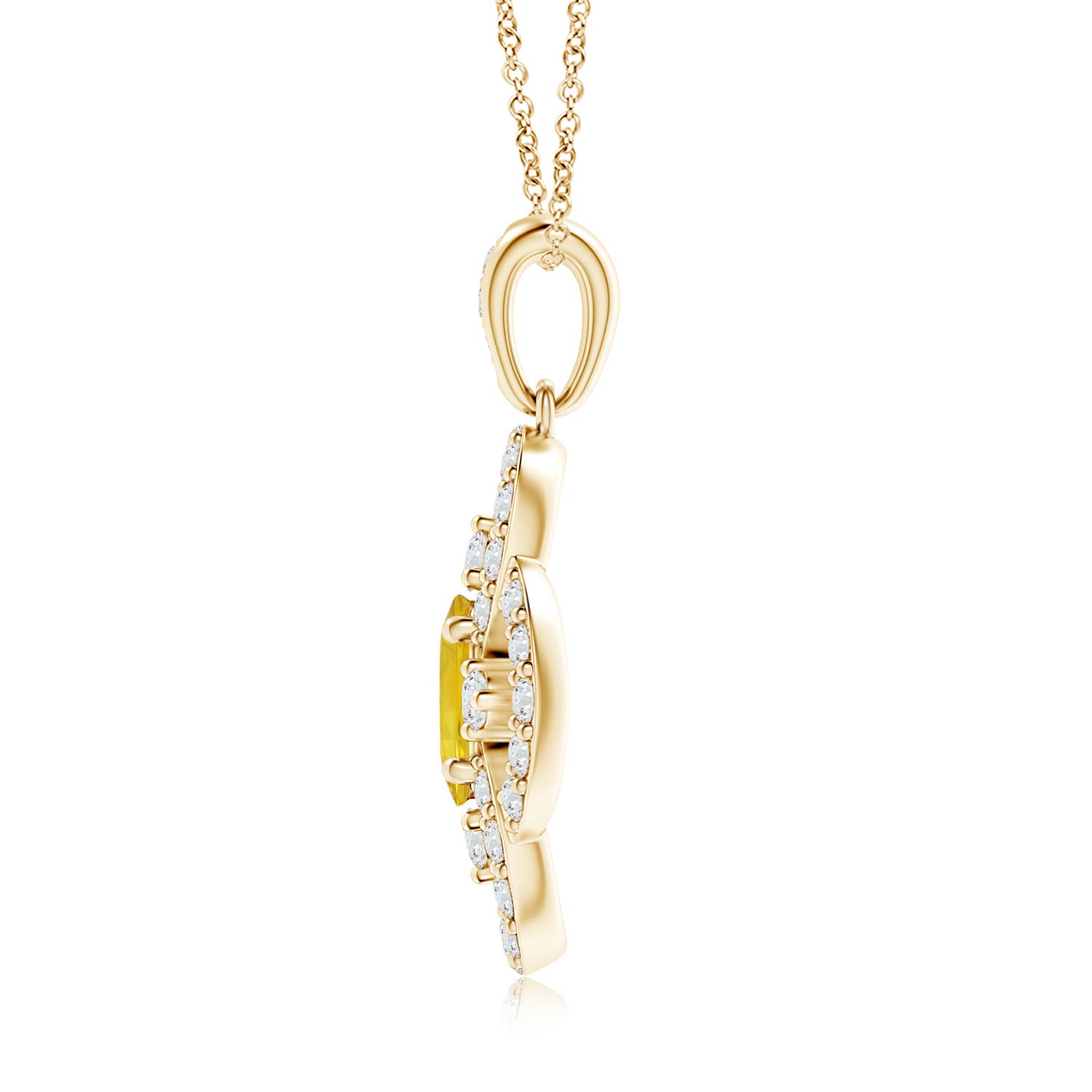 AAA - Yellow Sapphire / 0.97 CT / 14 KT Yellow Gold