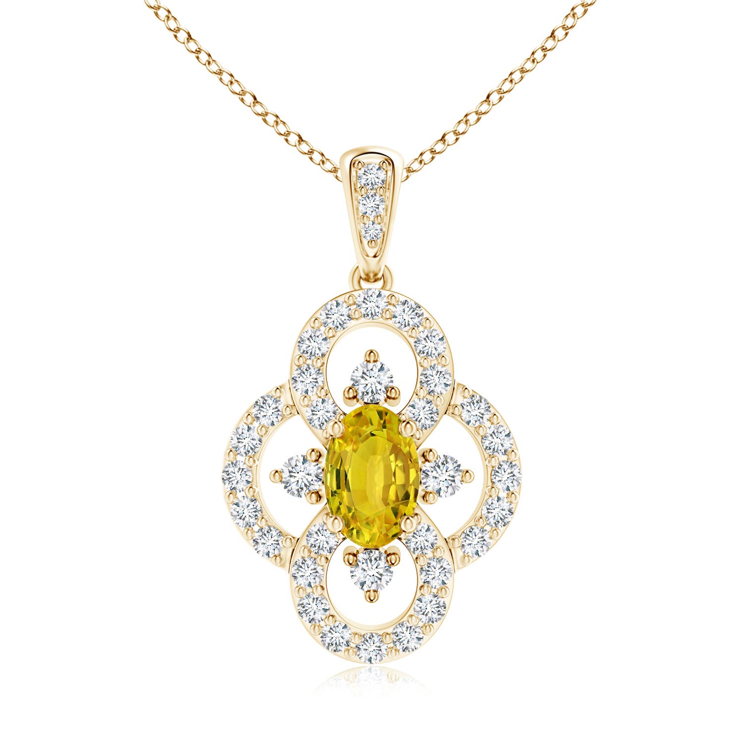 AAAA - Yellow Sapphire / 0.97 CT / 14 KT Yellow Gold