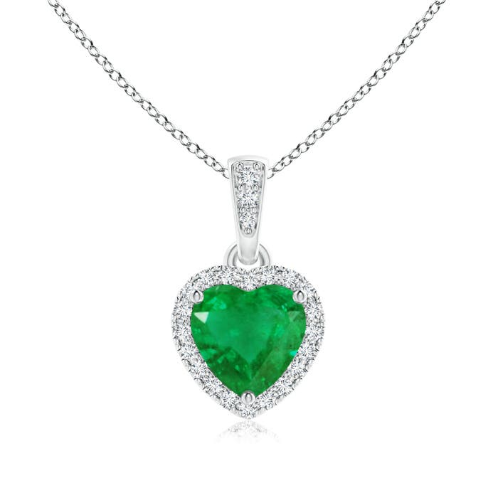 AA - Emerald / 0.72 CT / 14 KT White Gold