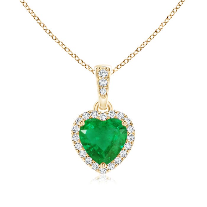 AA - Emerald / 0.72 CT / 14 KT Yellow Gold