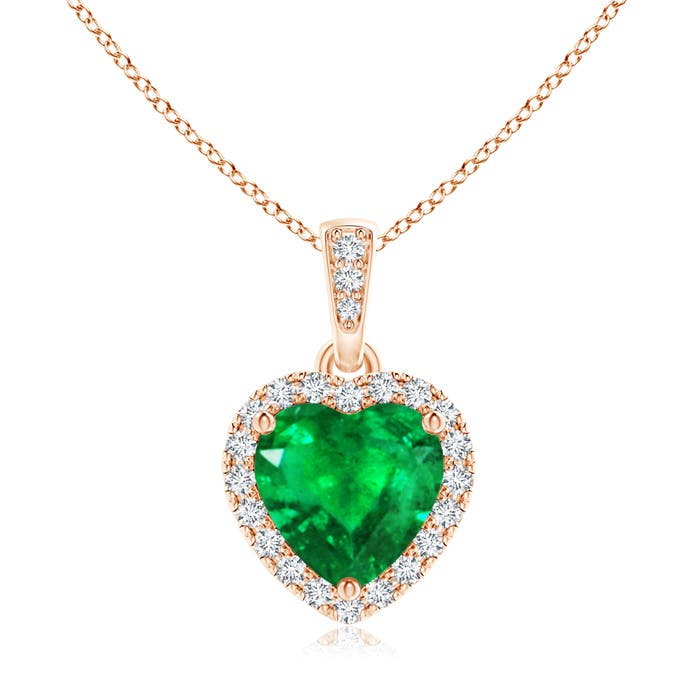 AAA - Emerald / 1.38 CT / 14 KT Rose Gold