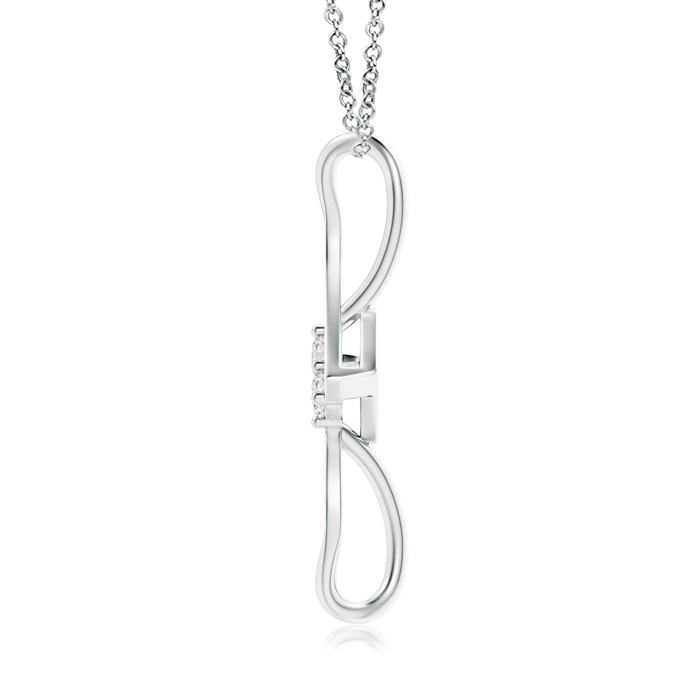 3.2mm GVS2 Prong-Set Two Stone Diamond Bypass Pendant in P950 Platinum product image