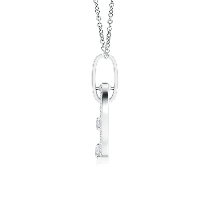 2.5mm HSI2 Circle of Love Double Diamond Mom's Pendant in White Gold Product Image