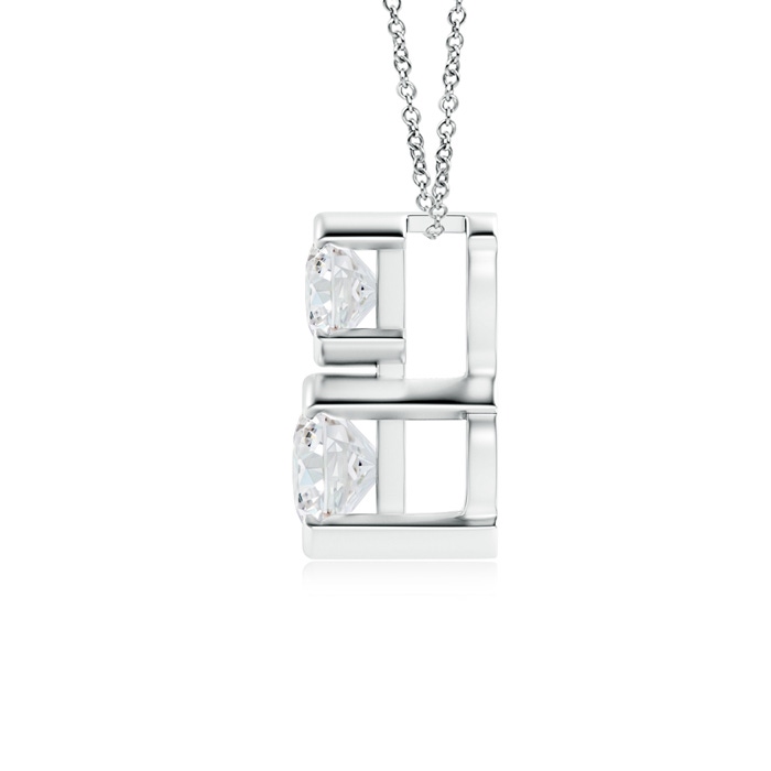 3.5mm GVS2 Semi Bezel-Set Two Stone Diamond Pendant in White Gold product image