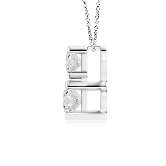 3.5mm HSI2 Semi Bezel-Set Two Stone Diamond Pendant in White Gold product image
