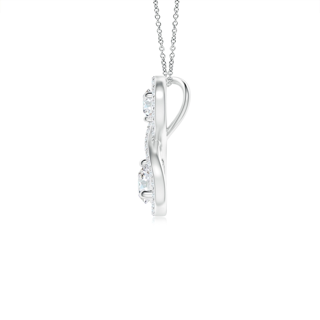 2.9mm GVS2 Prong-Set Double Diamond Infinity Pendant in White Gold - side_1