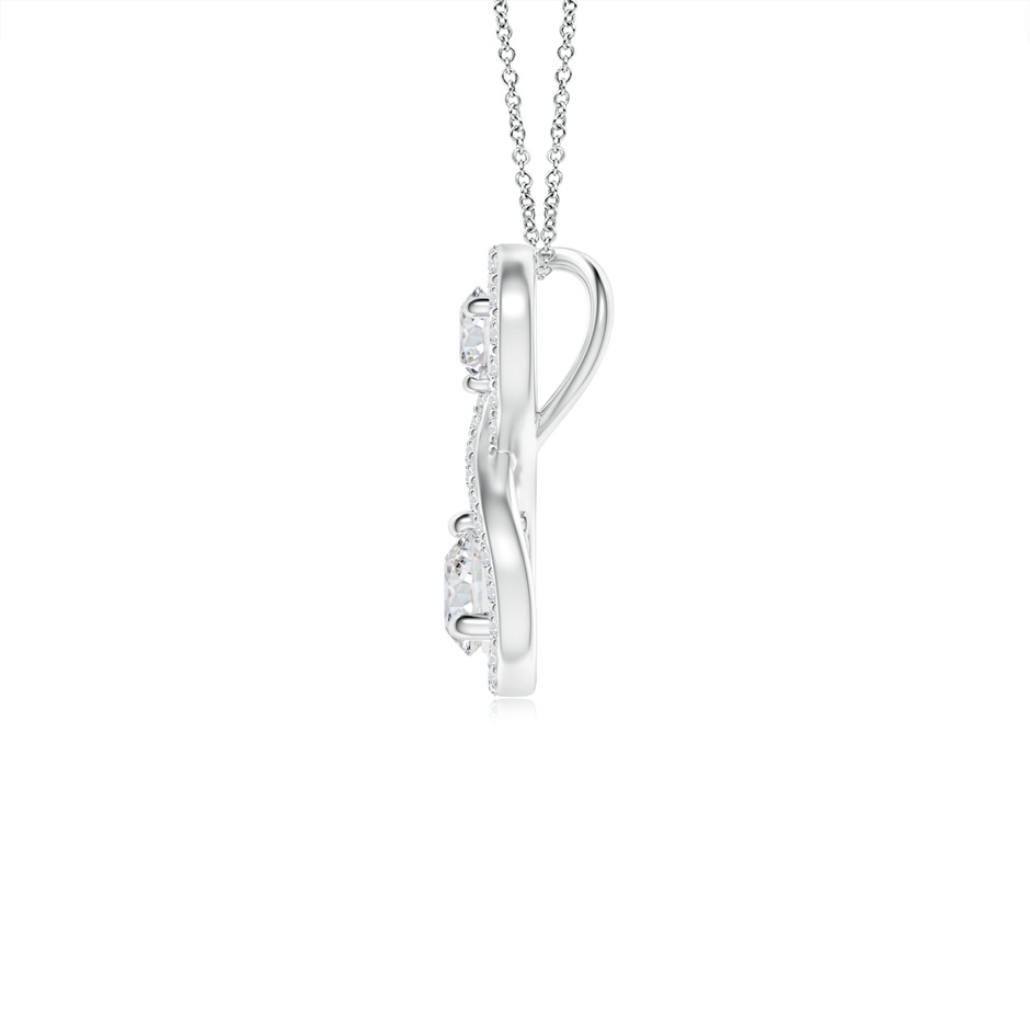 2.9mm HSI2 Prong-Set Double Diamond Infinity Pendant in P950 Platinum side-1