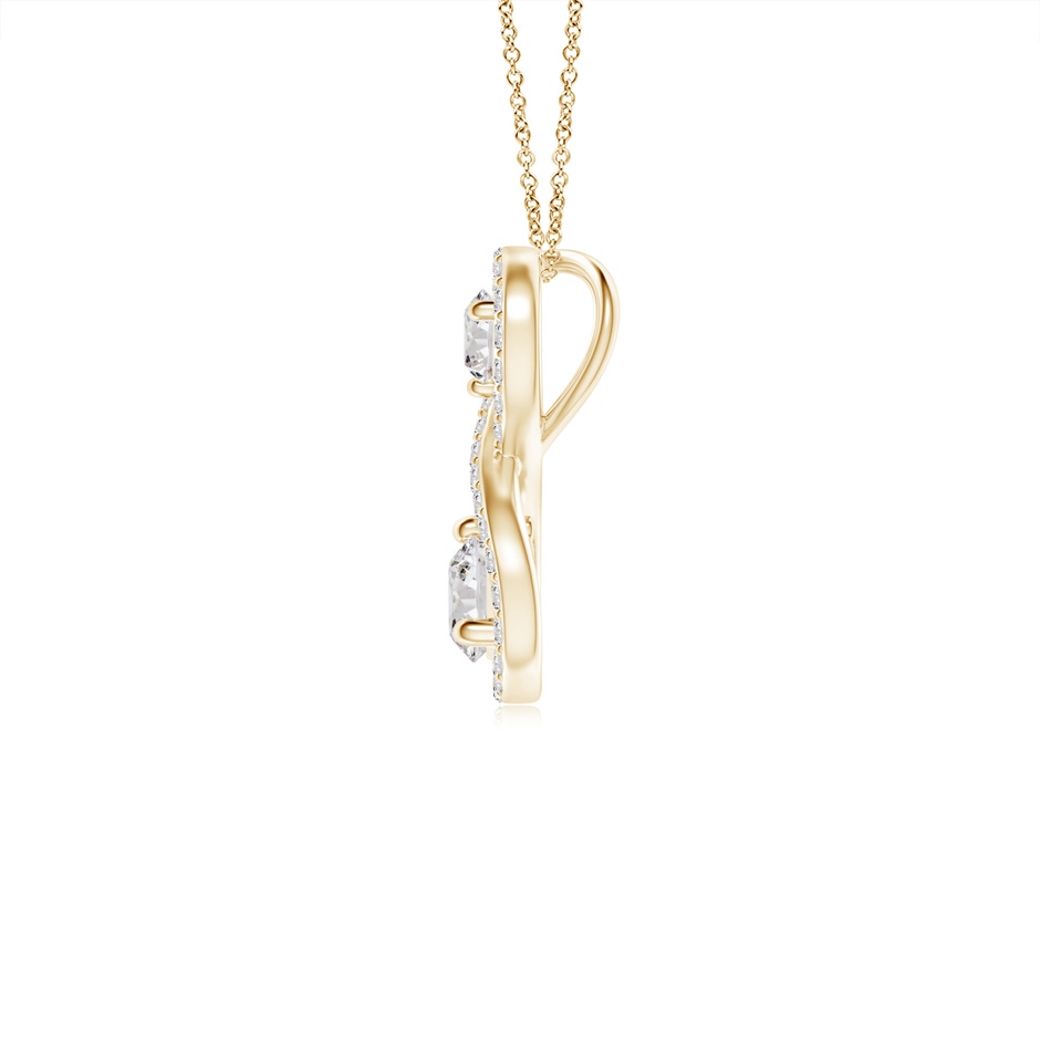 2.9mm IJI1I2 Prong-Set Double Diamond Infinity Pendant in Yellow Gold side-1