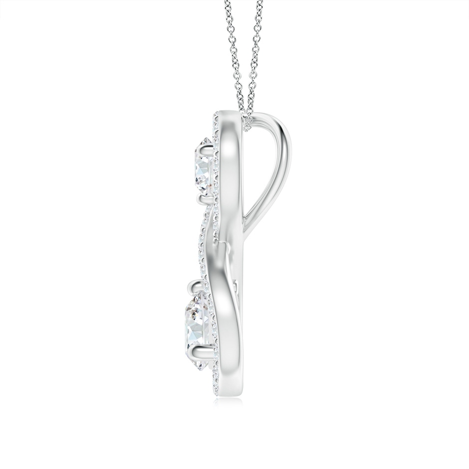 4.5mm GVS2 Prong-Set Double Diamond Infinity Pendant in White Gold side-1