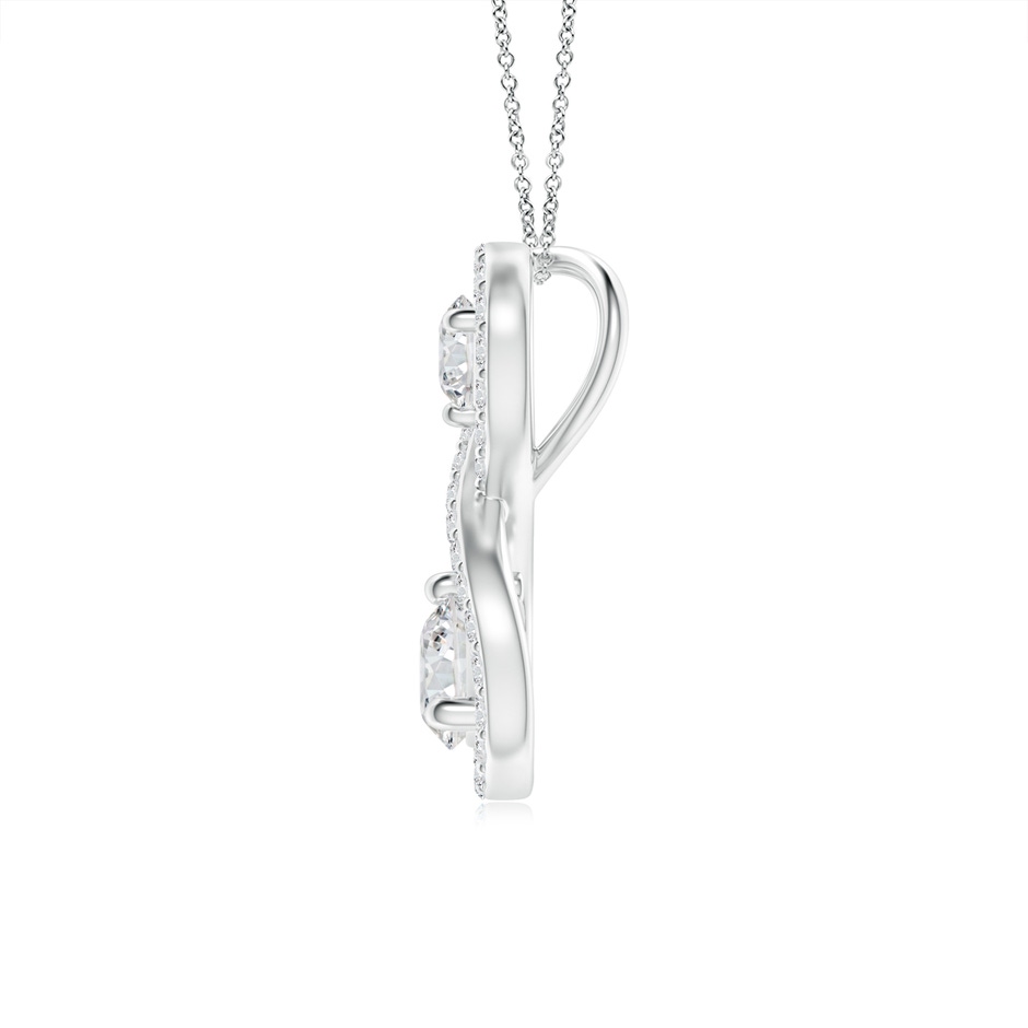 4mm HSI2 Prong-Set Double Diamond Infinity Pendant in White Gold side-1