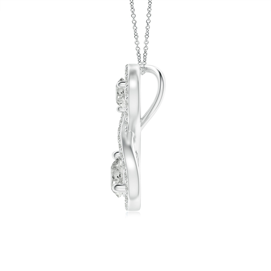 4mm KI3 Prong-Set Double Diamond Infinity Pendant in White Gold side-1