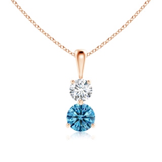 Round Fancy Intense, VS2 Blue Diamond