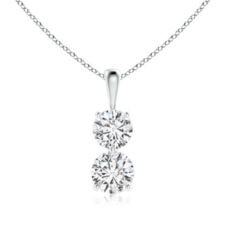 5.5mm HSI2 Prong-Set Two Stone Diamond Pendant in P950 Platinum