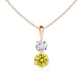 Round Fancy Intense, VS2 Yellow Diamond