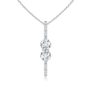 4.5mm GVS2 Double Diamond Bar Pendant in P950 Platinum