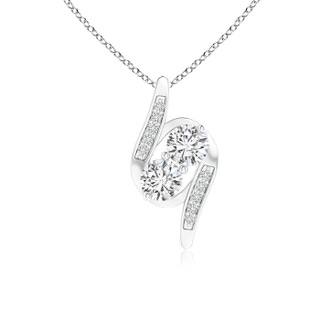 4mm HSI2 Double Diamond Bypass Pendant in P950 Platinum