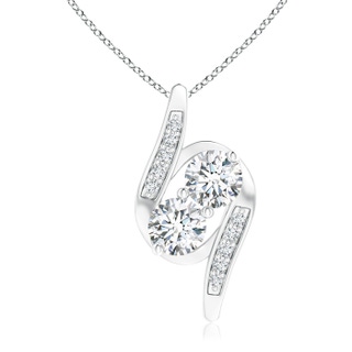 5mm GVS2 Double Diamond Bypass Pendant in P950 Platinum