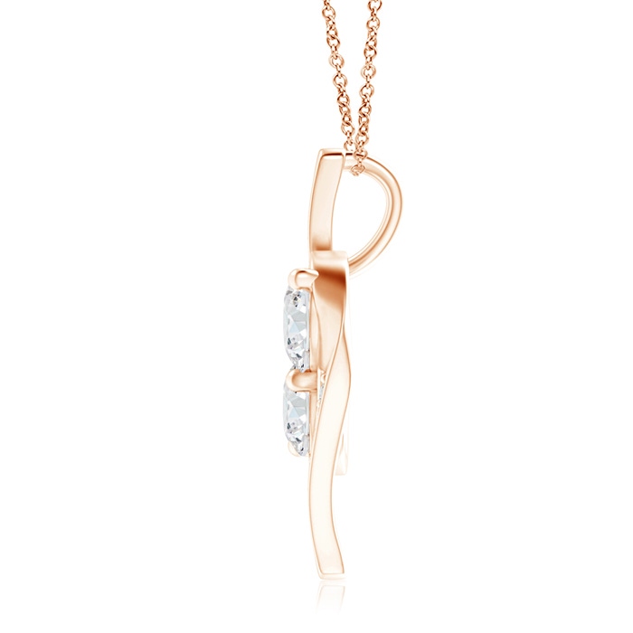5mm GVS2 Double Diamond Bypass Pendant in Rose Gold product image
