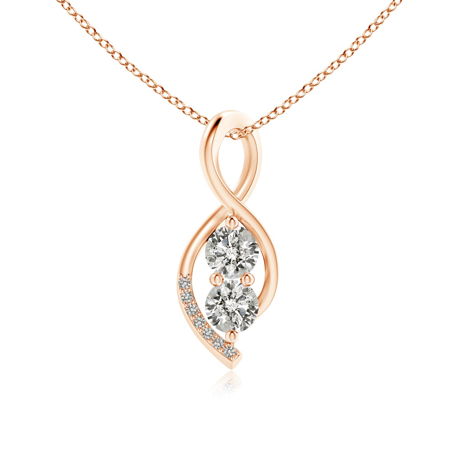 K, I3 / 0.54 CT / 14 KT Rose Gold