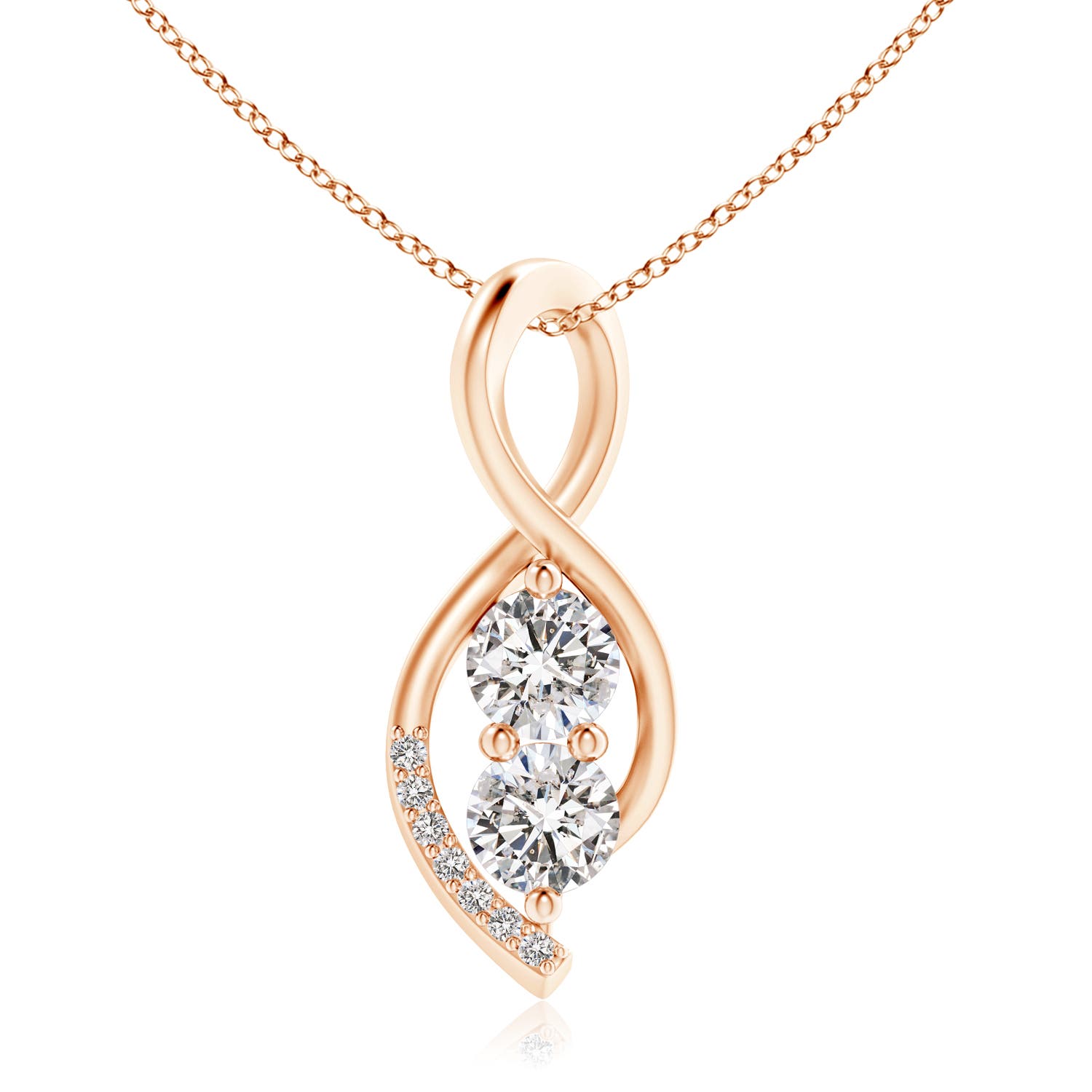 I-J, I1-I2 / 1 CT / 14 KT Rose Gold