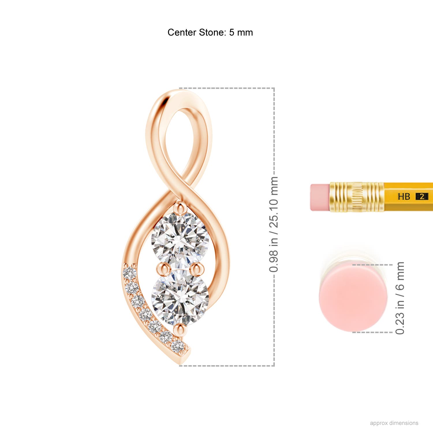 I-J, I1-I2 / 1 CT / 14 KT Rose Gold