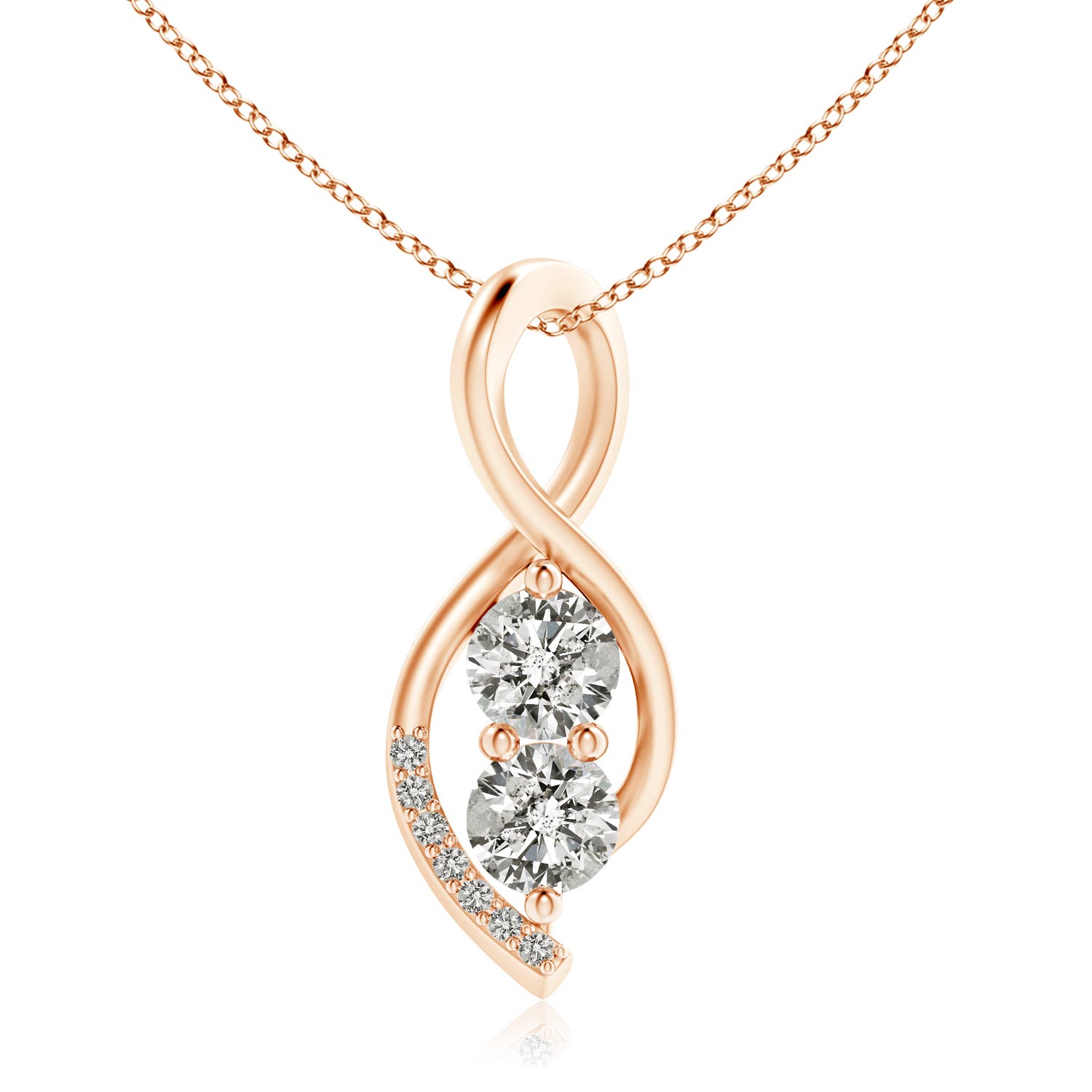 K, I3 / 1 CT / 14 KT Rose Gold