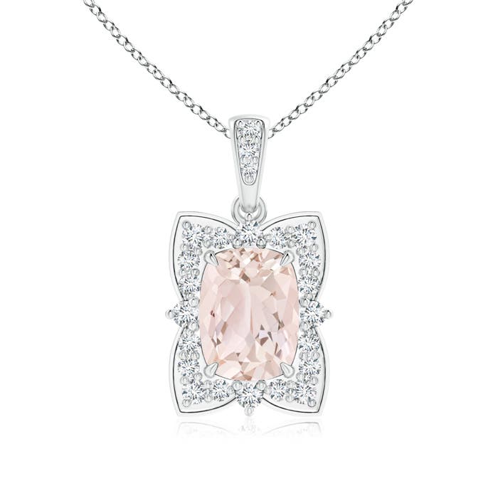 A - Morganite / 1.47 CT / 14 KT White Gold