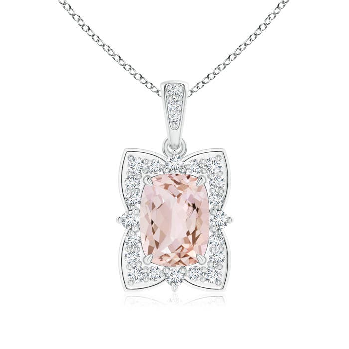 AA - Morganite / 1.47 CT / 14 KT White Gold