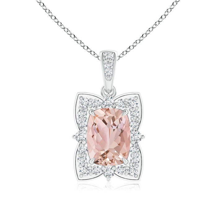 AAAA - Morganite / 1.47 CT / 14 KT White Gold