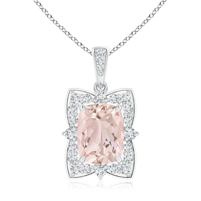 A - Morganite / 2.14 CT / 14 KT White Gold